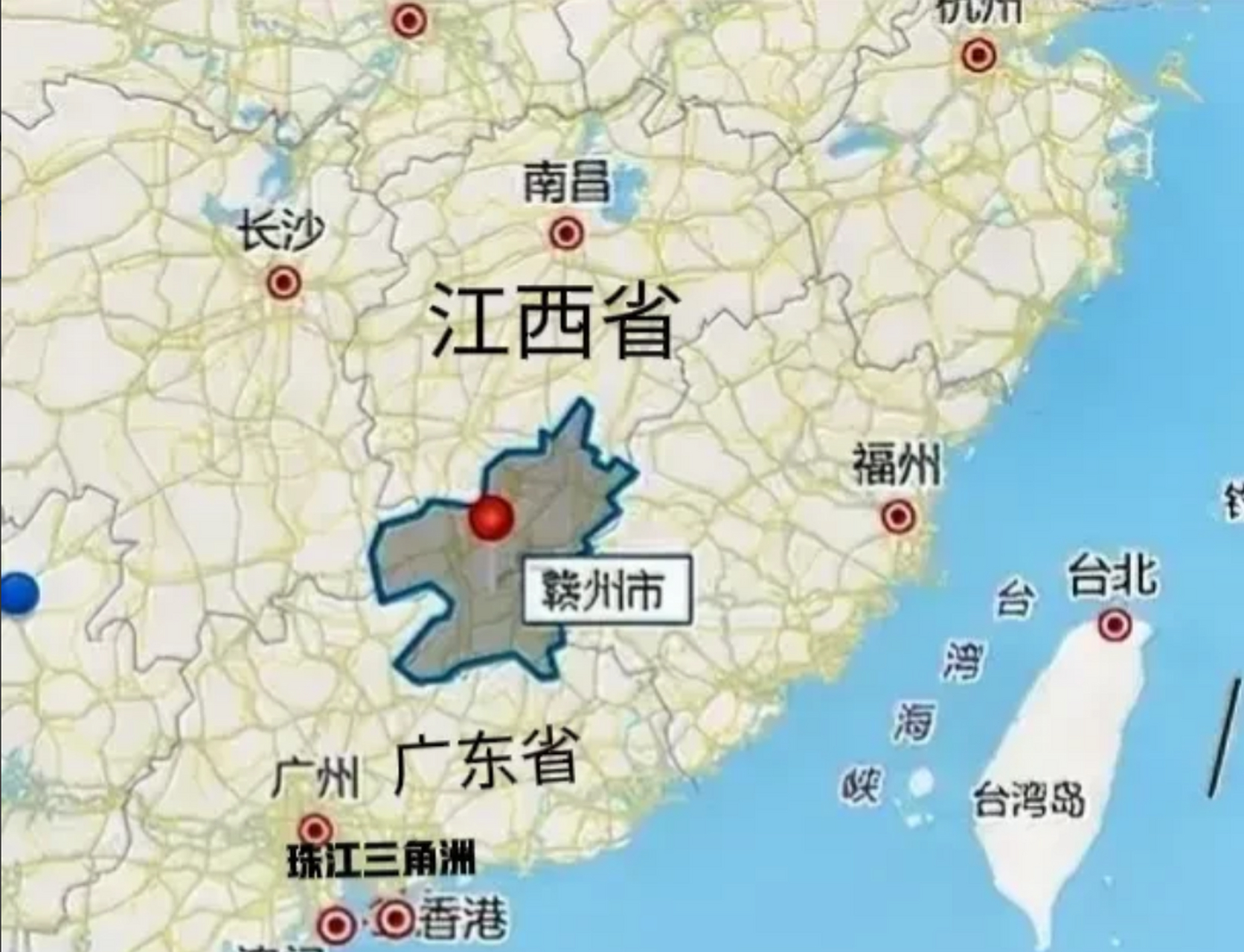 赣州市的这个地理位置,怎么样呢?