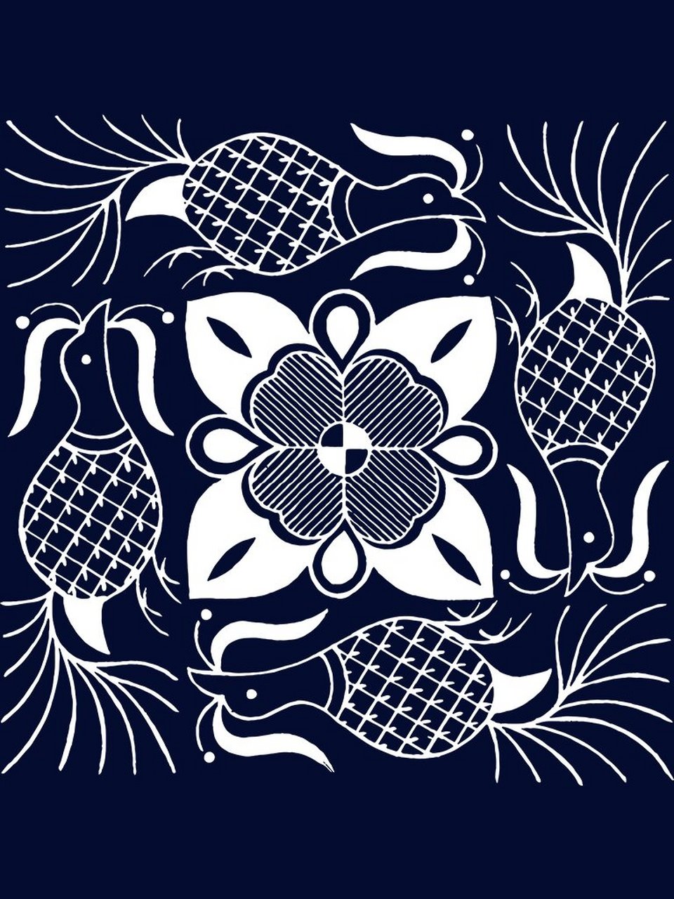 苗族蜡染纹样(一)  苗族蜡染,是一种独特的艺术形式,其制作方法精细且