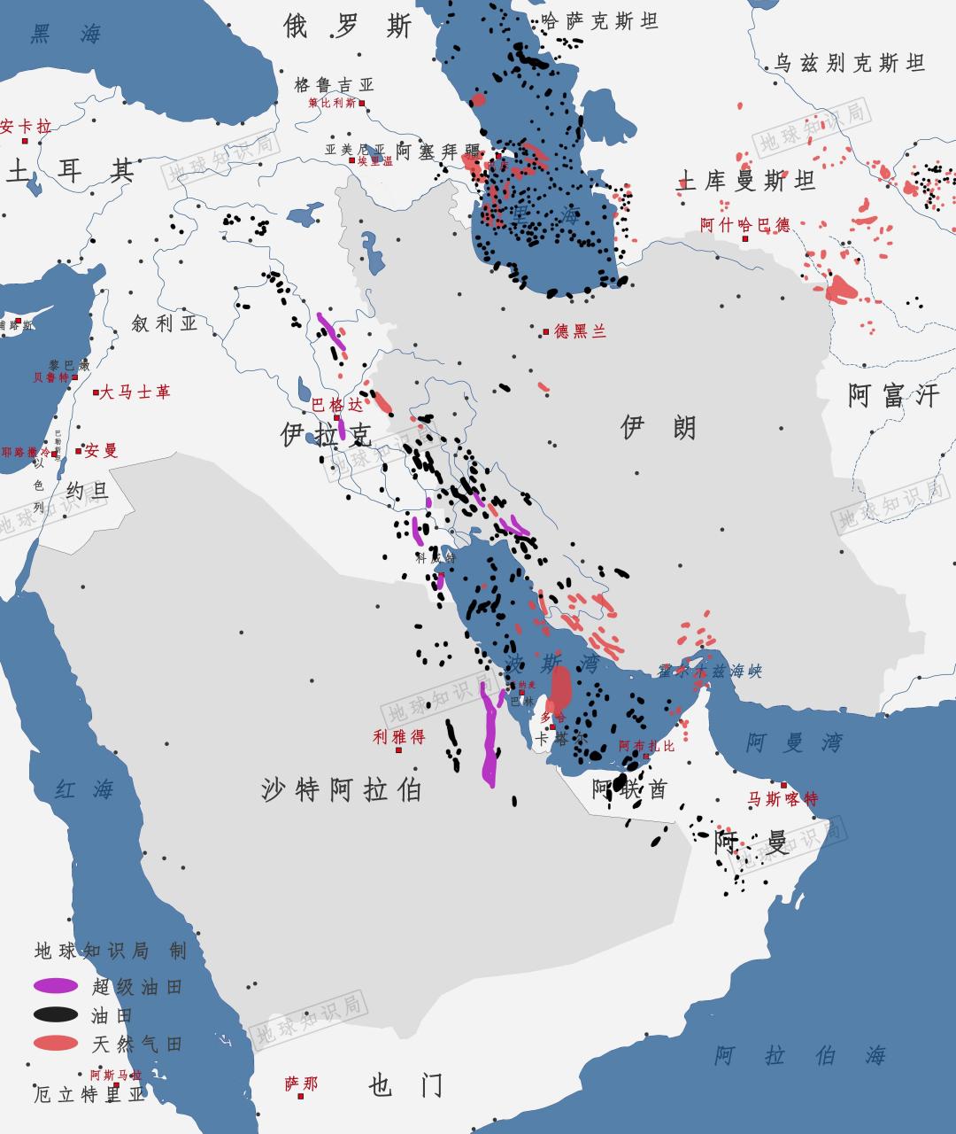 再发几张伊朗相关的,第一张是中东石油天然气分布.