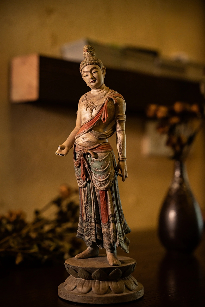 敦煌莫高窟45窟菩萨像模型  总是特别喜欢古代造像,一眼万年