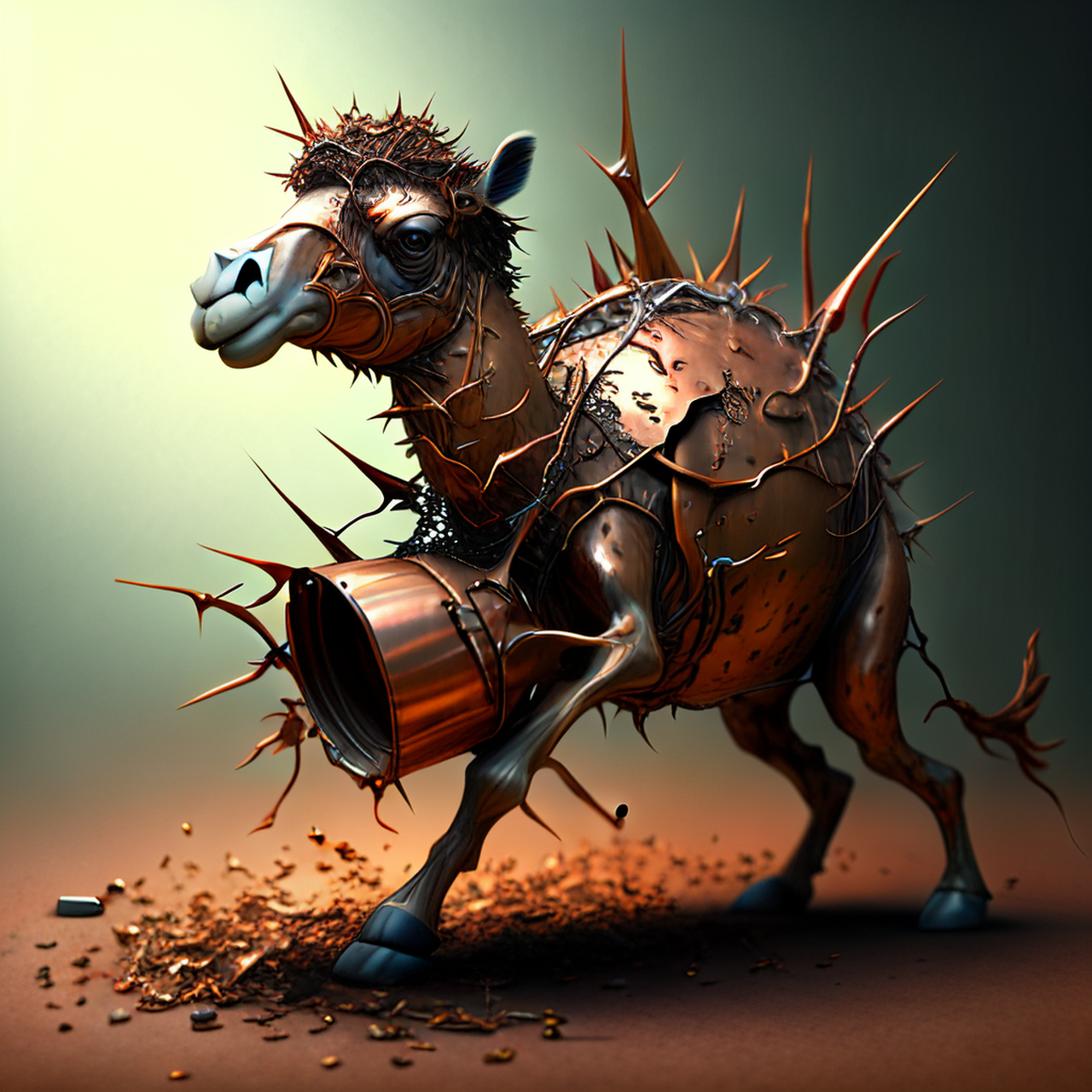 百度ai绘图黑科技#纷纷争夺醉梦里,岂信荆棘埋铜驼.