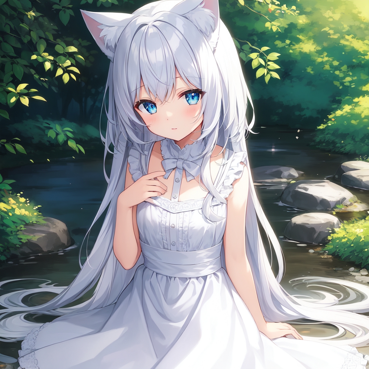 ai绘画# 猫耳萌妹