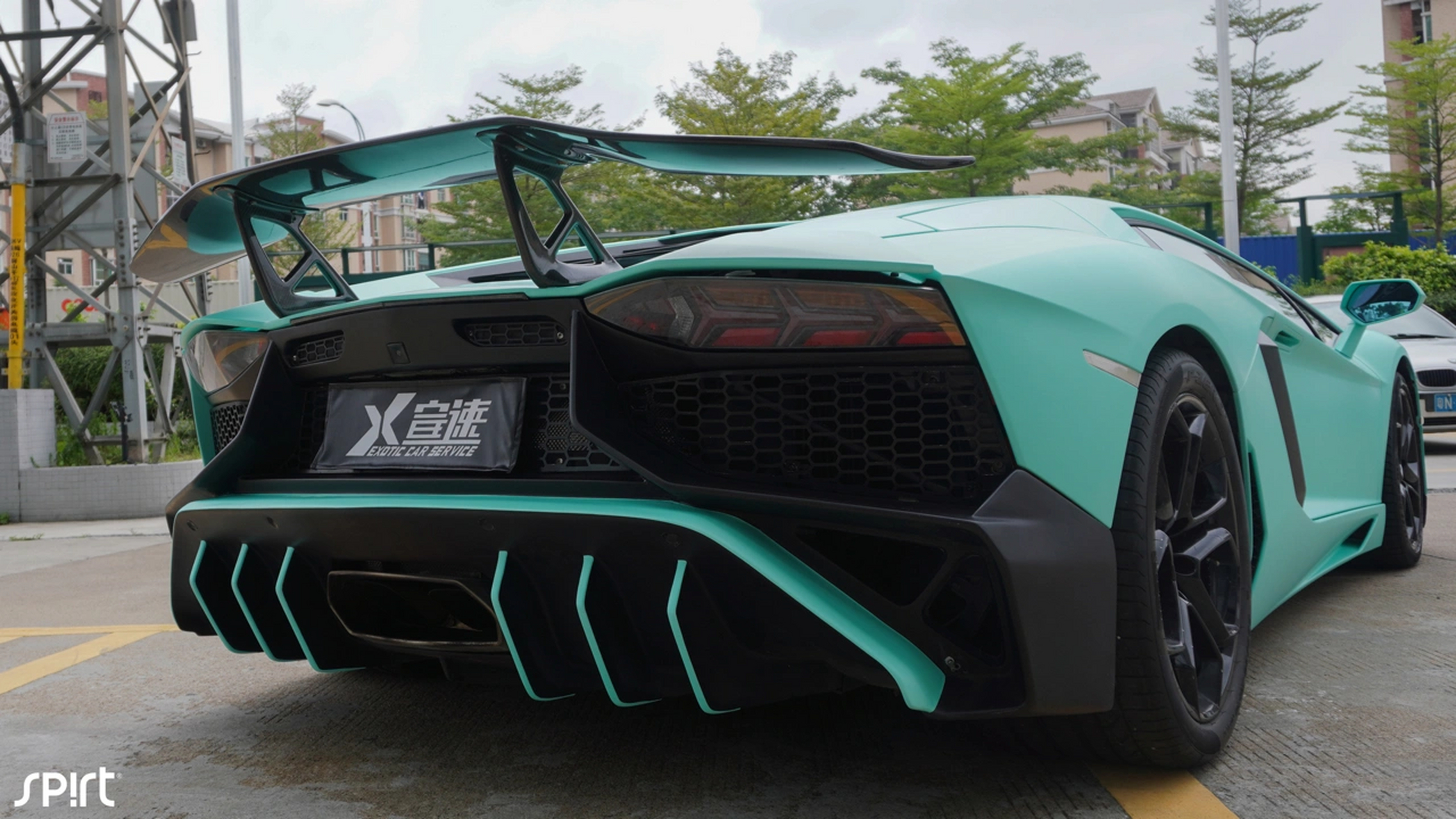 兰博基尼 lp700 消光薄荷绿  消光质感 这颜色很难不爱呀 #汽车外观