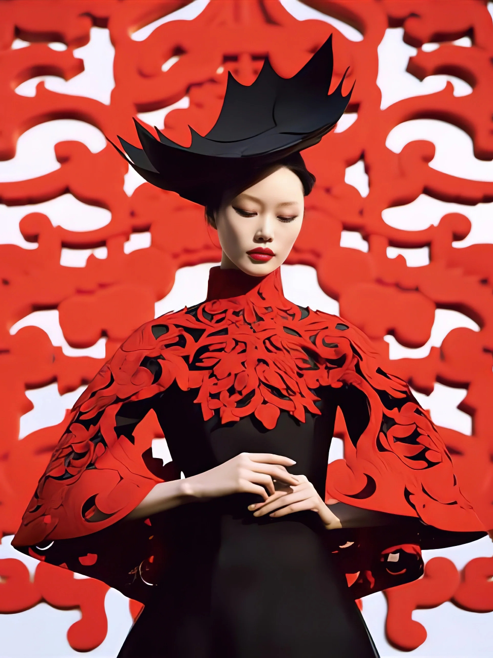 国风时尚大片  逆风如解意 容易莫摧残 	 原创灵感来自烟云寒露