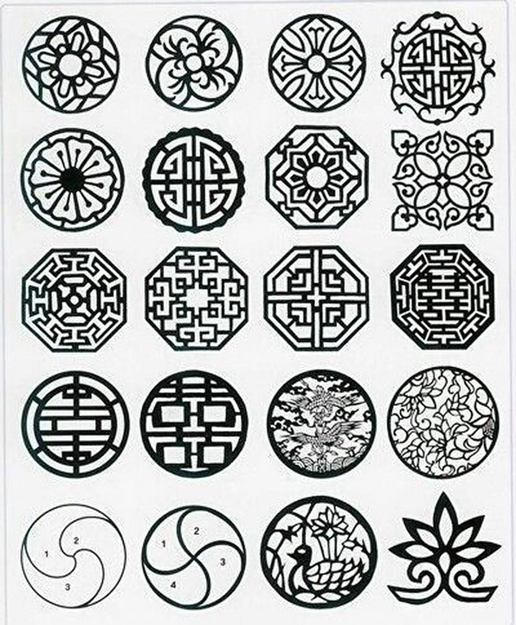 分享一组中式传统元素图案素材,转给需要的人~   #百家号星火计划