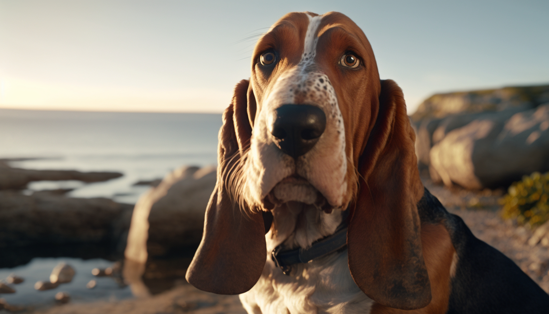 巴吉度猎犬,无论是在草地上奔跑,还是在主人的怀抱里,都展现着一种