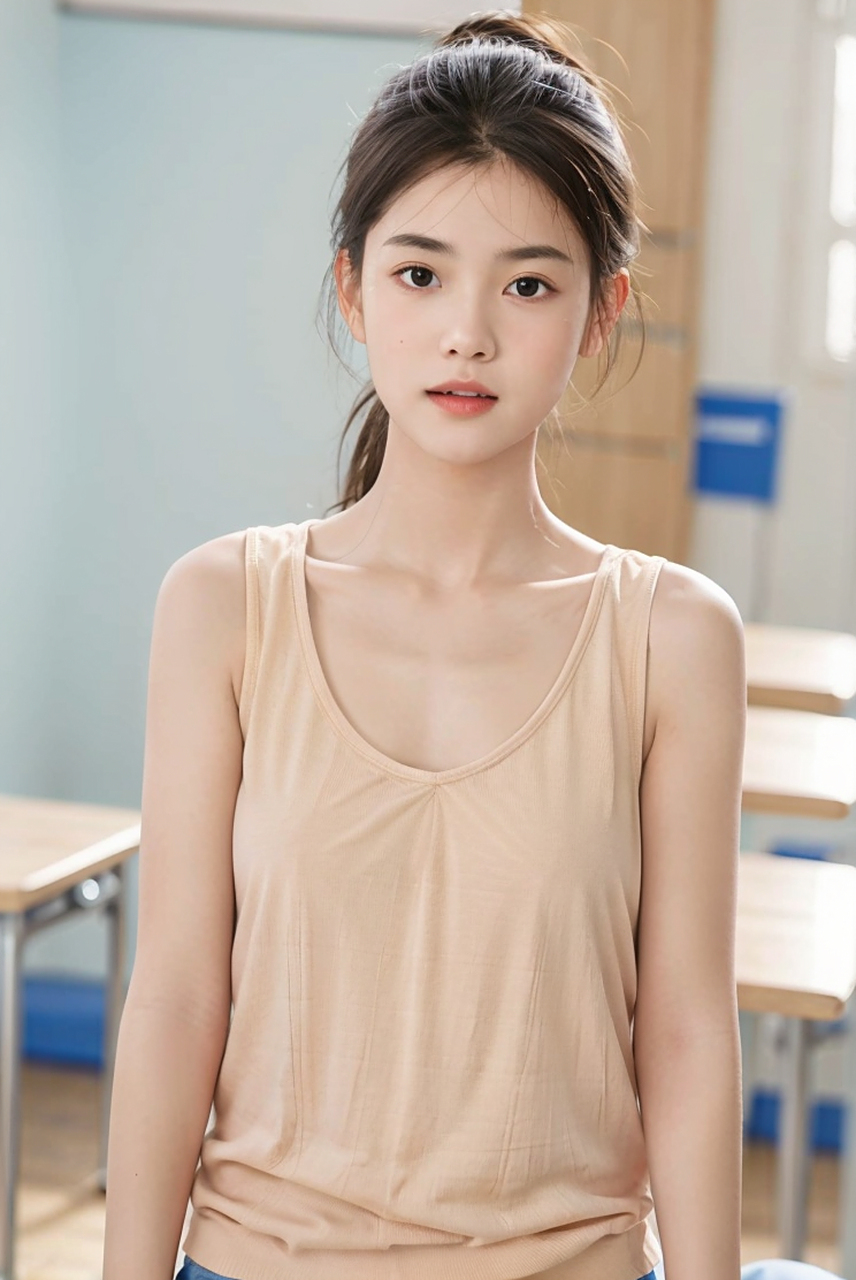 美女# 天真无邪,纯净校园美女,文雅的学生写真集#养眼美女# #懈感