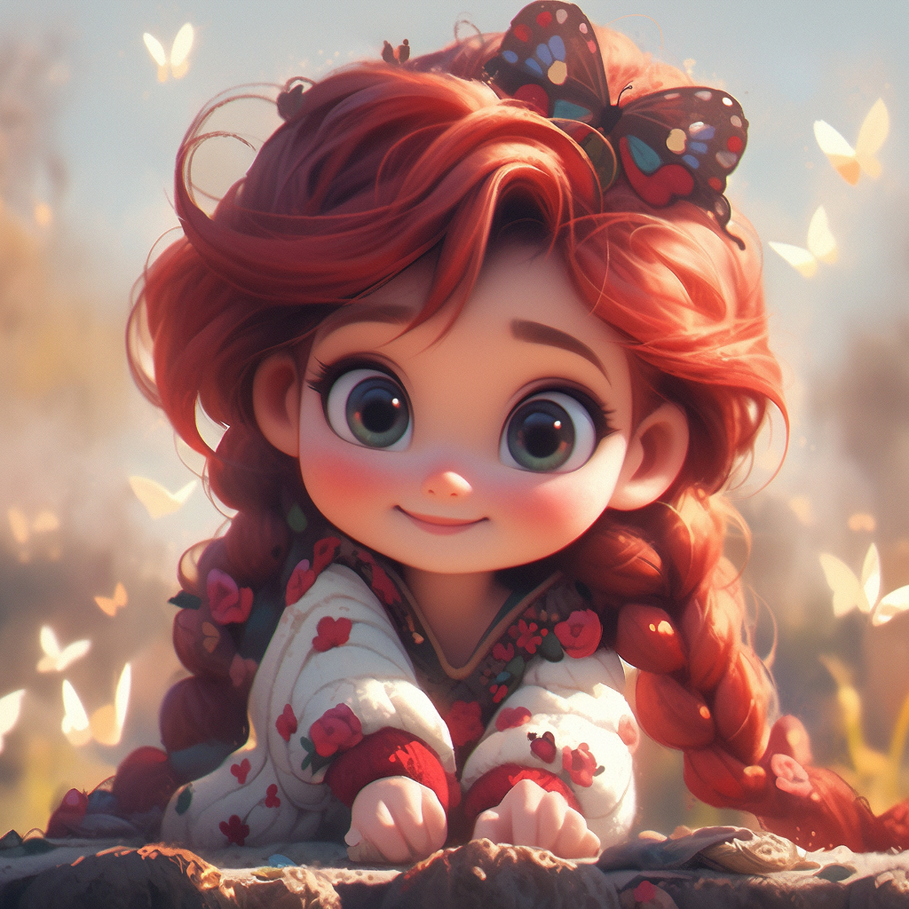 这是一个温馨的世界,暖暖的配色,可爱纯真的卡通人物!#ai艺术季