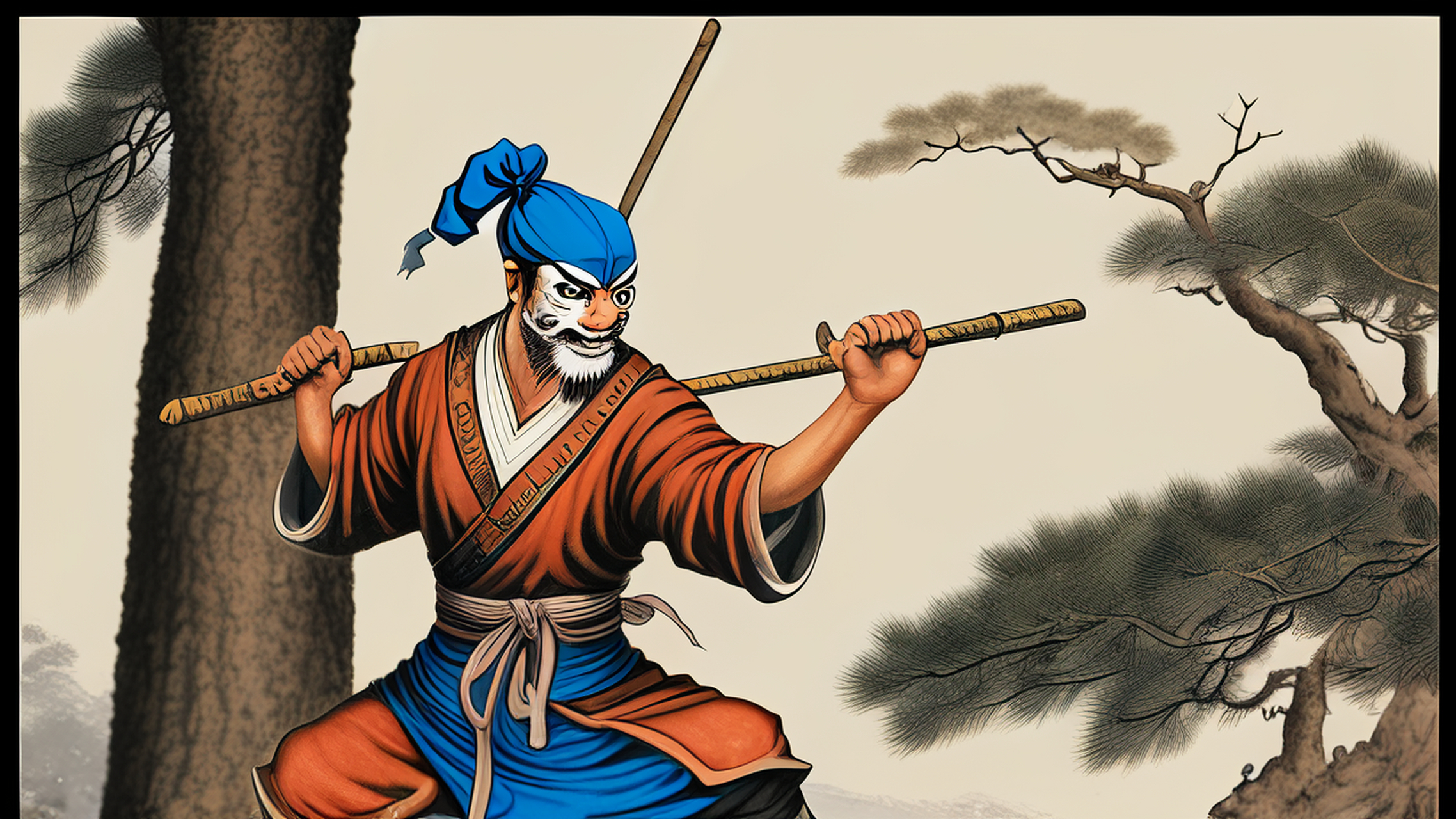 画个武松打虎,结果画了这个#武松打虎