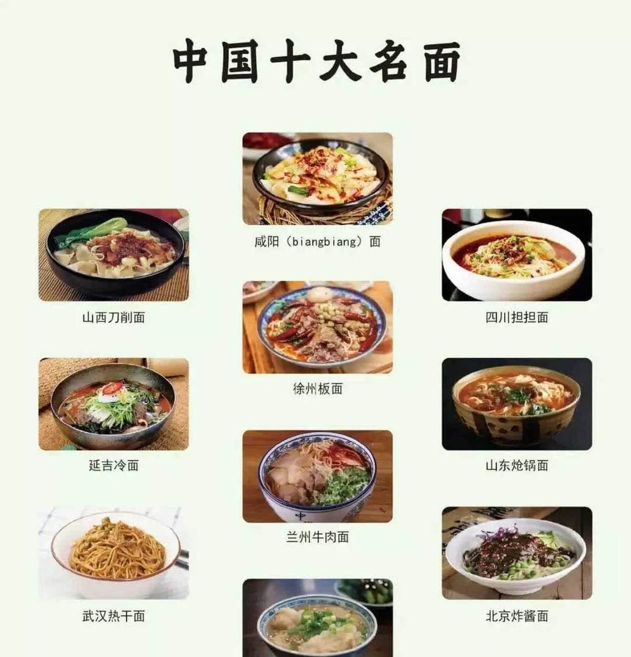 中国十大面条图片