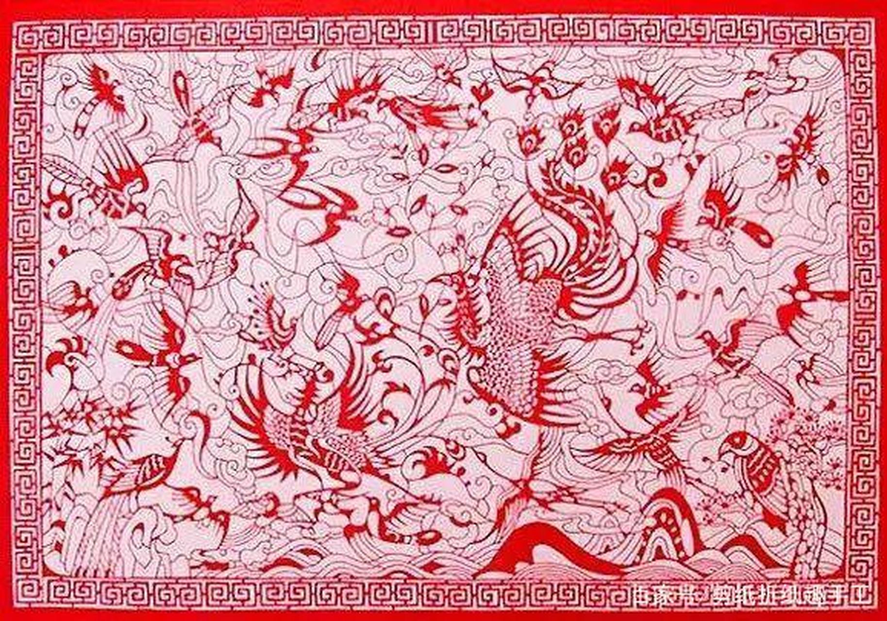 广东佛山剪纸 广东佛山的民间剪纸,宋代已有流传,盛于明清两代.