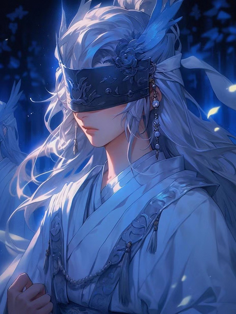 蓝色系古风情侣头像 #古风头像# #古风小分队