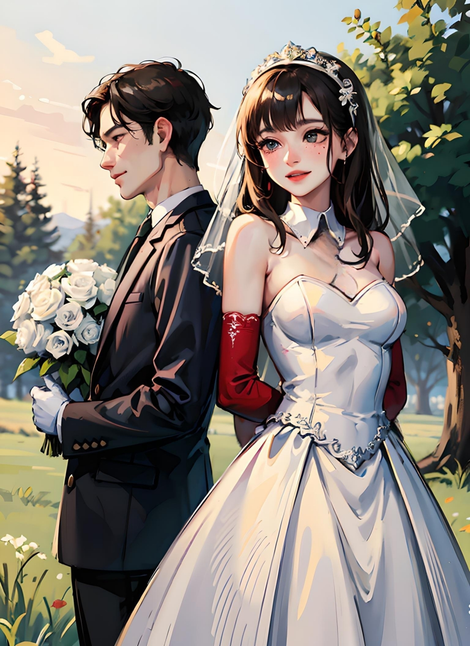 婚纱风系列:动漫世界的新郎新娘 执子之手,与子偕老.