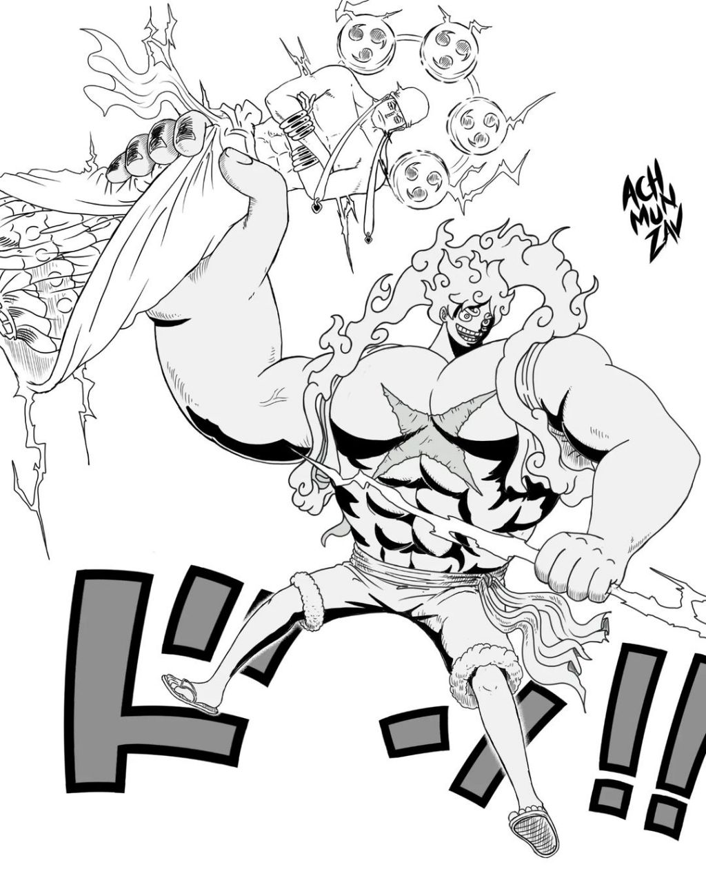 路飞发大招,艾尼路都用上了#海贼王##动漫##二次元