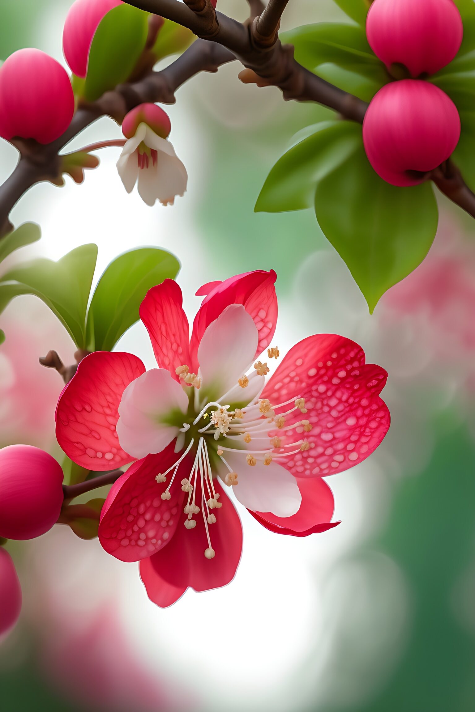 海棠花开在枝头,是春天里最美的风景