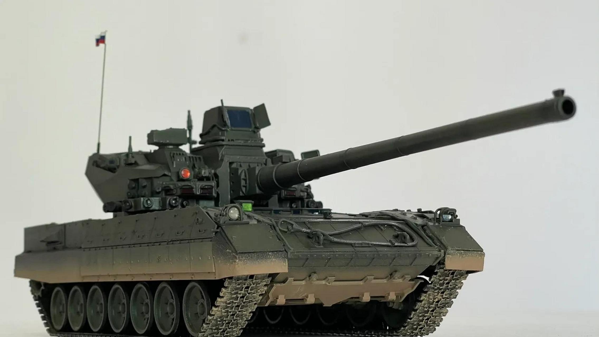 装备了152毫米火炮和无人炮塔的195工程实验型主战坦克.