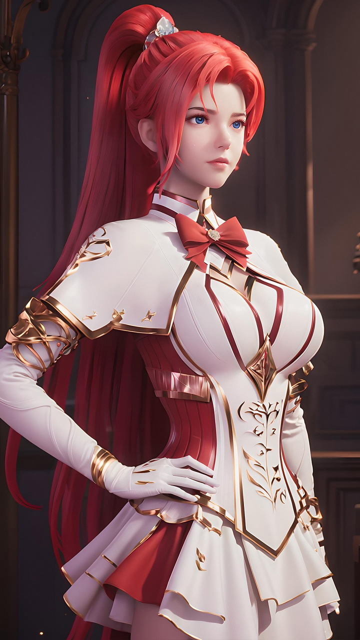 国漫女神ai绘画|《神印王座》李馨4k高清手机壁纸:李馨对龙皓晨颇有