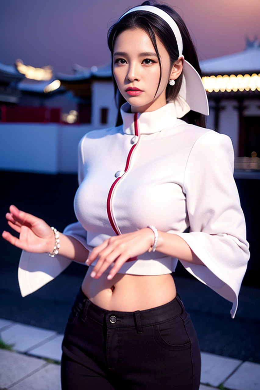 stable diffusion webui自绘图:拳皇神乐千鹤模型展示.