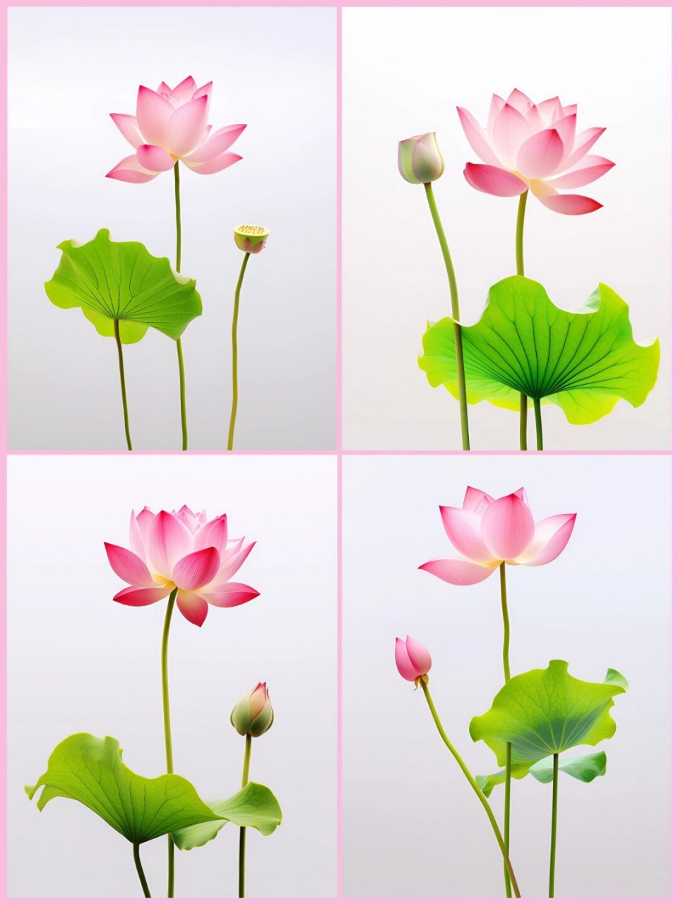 绘画素材千集分享 荷花·夏来了