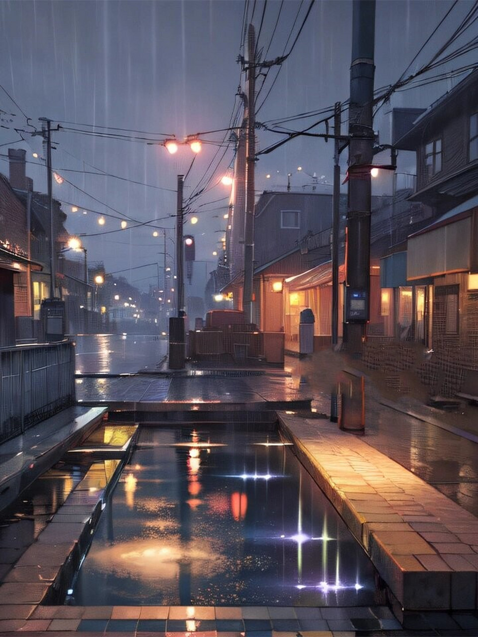 下雨天的夜晚丨治愈系插画  在雨夜中,一切都变得更加迷人.