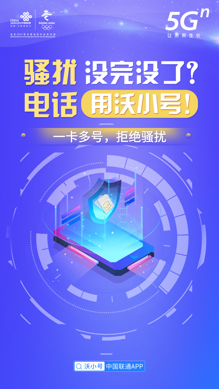 骚扰电话# 烦不胜烦,个人信息频繁泄露,联通沃小号帮您解决烦恼,一卡