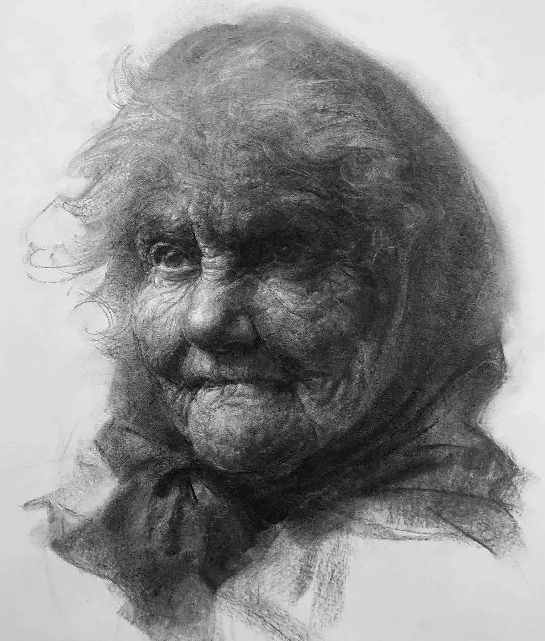 当粗狂与细腻二合一,领略素描头像的魅力 木炭素描顾名思义就是用木炭