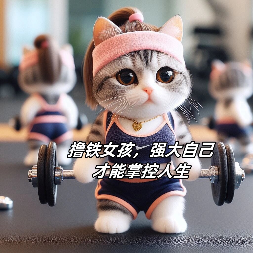 撸铁女孩强大自己才能掌控人生