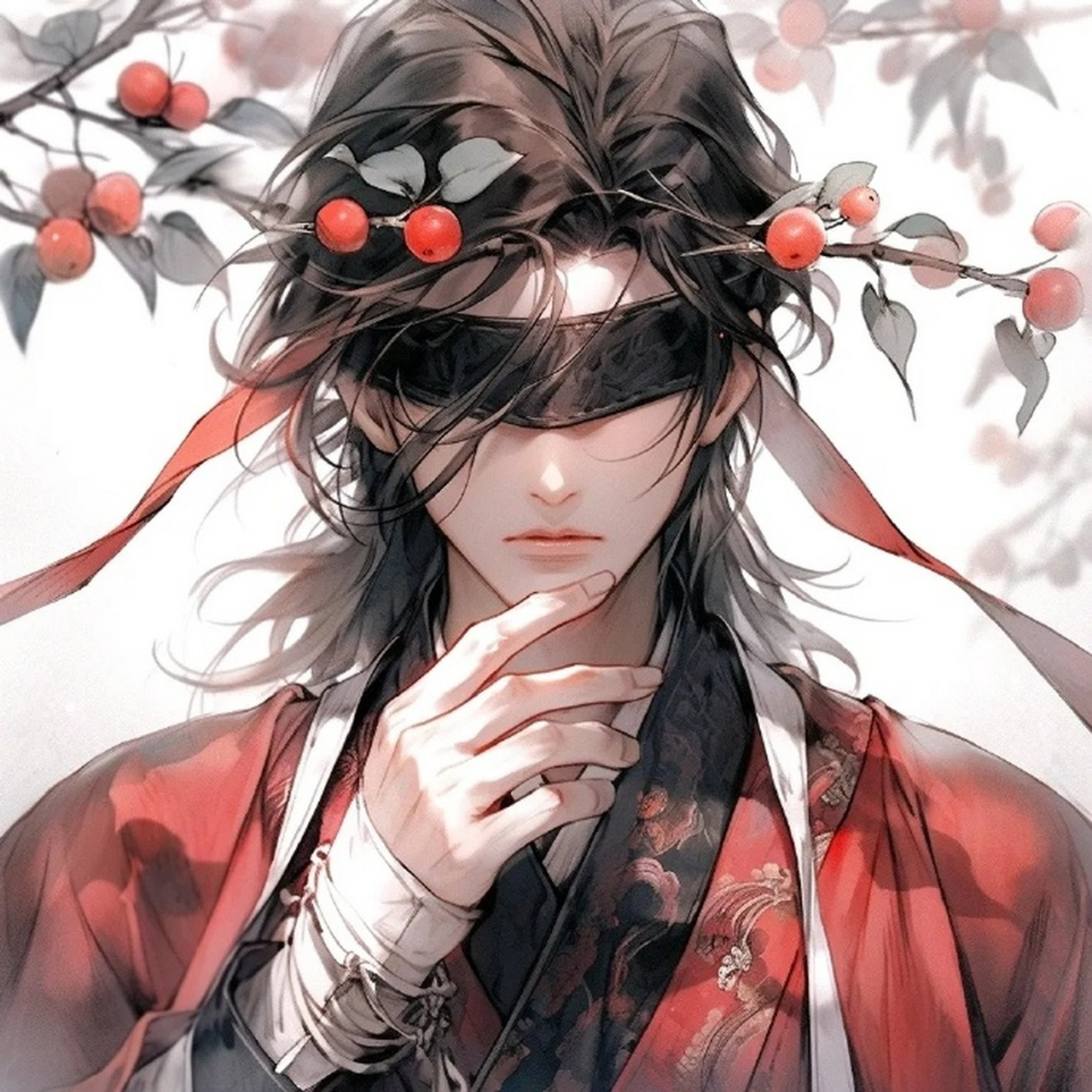 精美古风蒙眼系情侣头像 676767