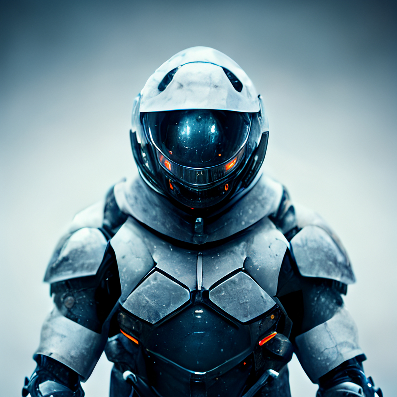 百度ai绘图黑科技#拟人宏伟的冰战争机器忍者神龟,肖像,精细细节的