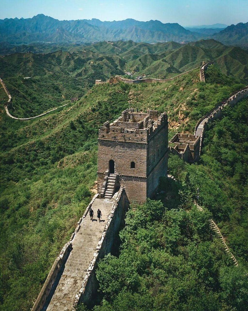 著名地标航拍照片:中国的万里长城.