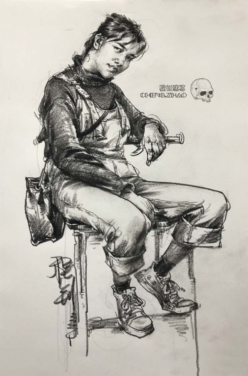 十分酷的一组人物速写.