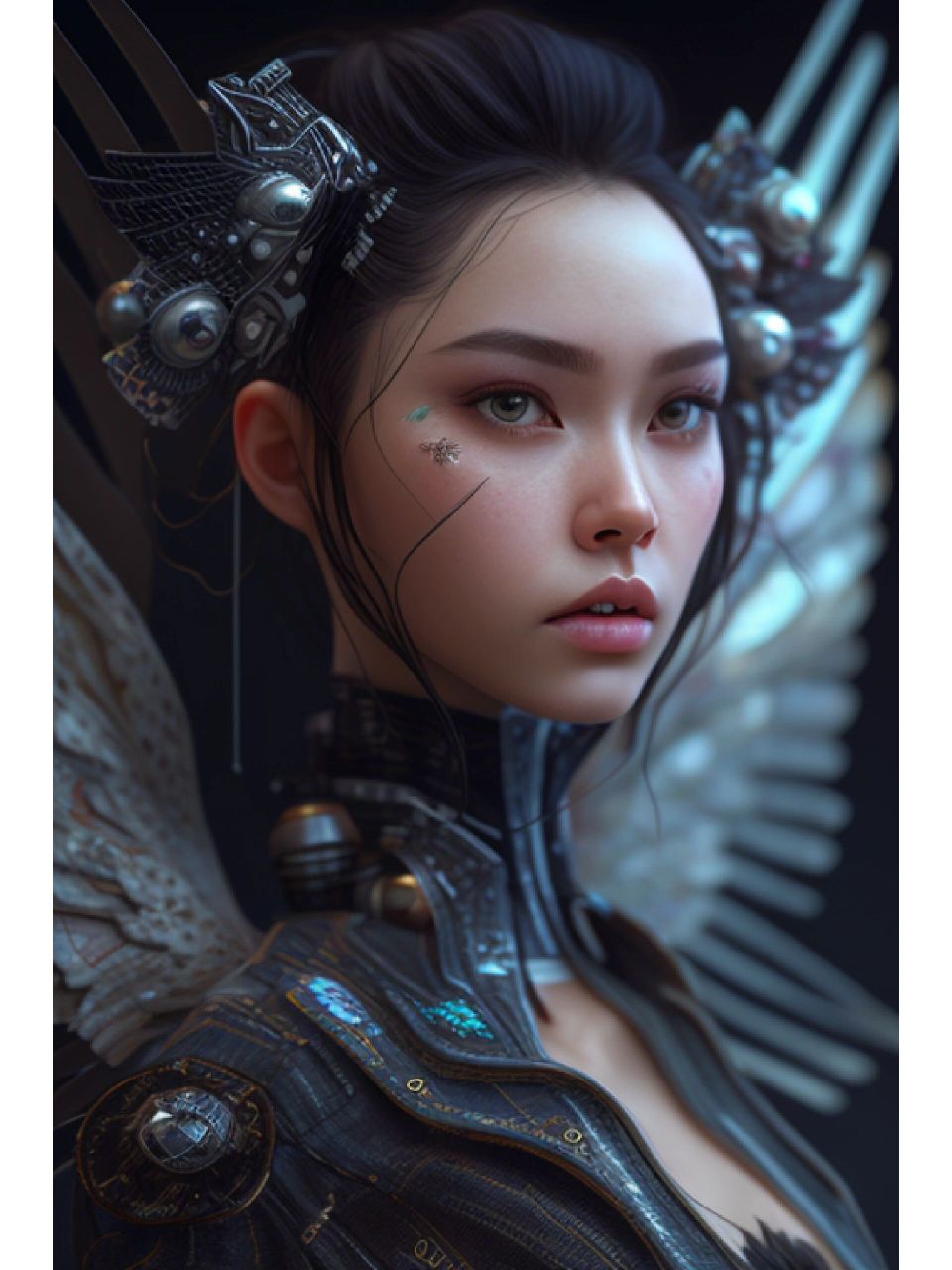 国风赛博朋克女孩ai绘画关键词分享