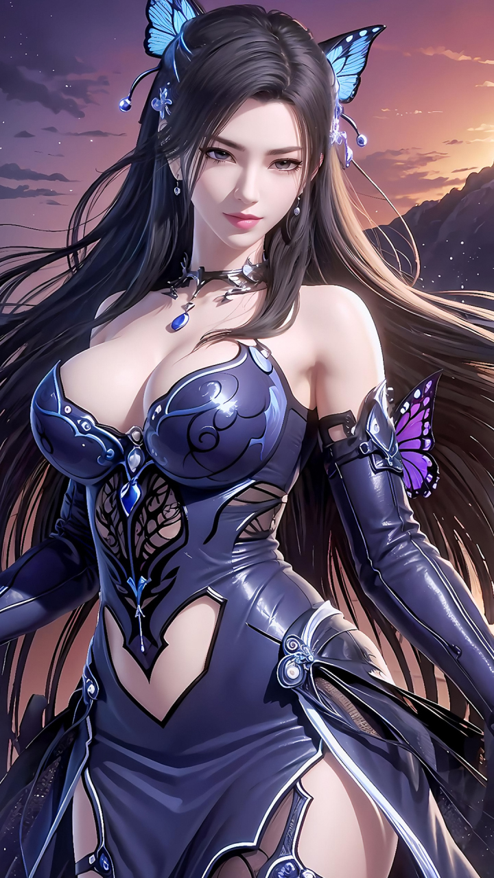 国漫女神|《天行九歌》明珠夫人ai高清手机壁纸:来自潮女妖的诱惑,谁