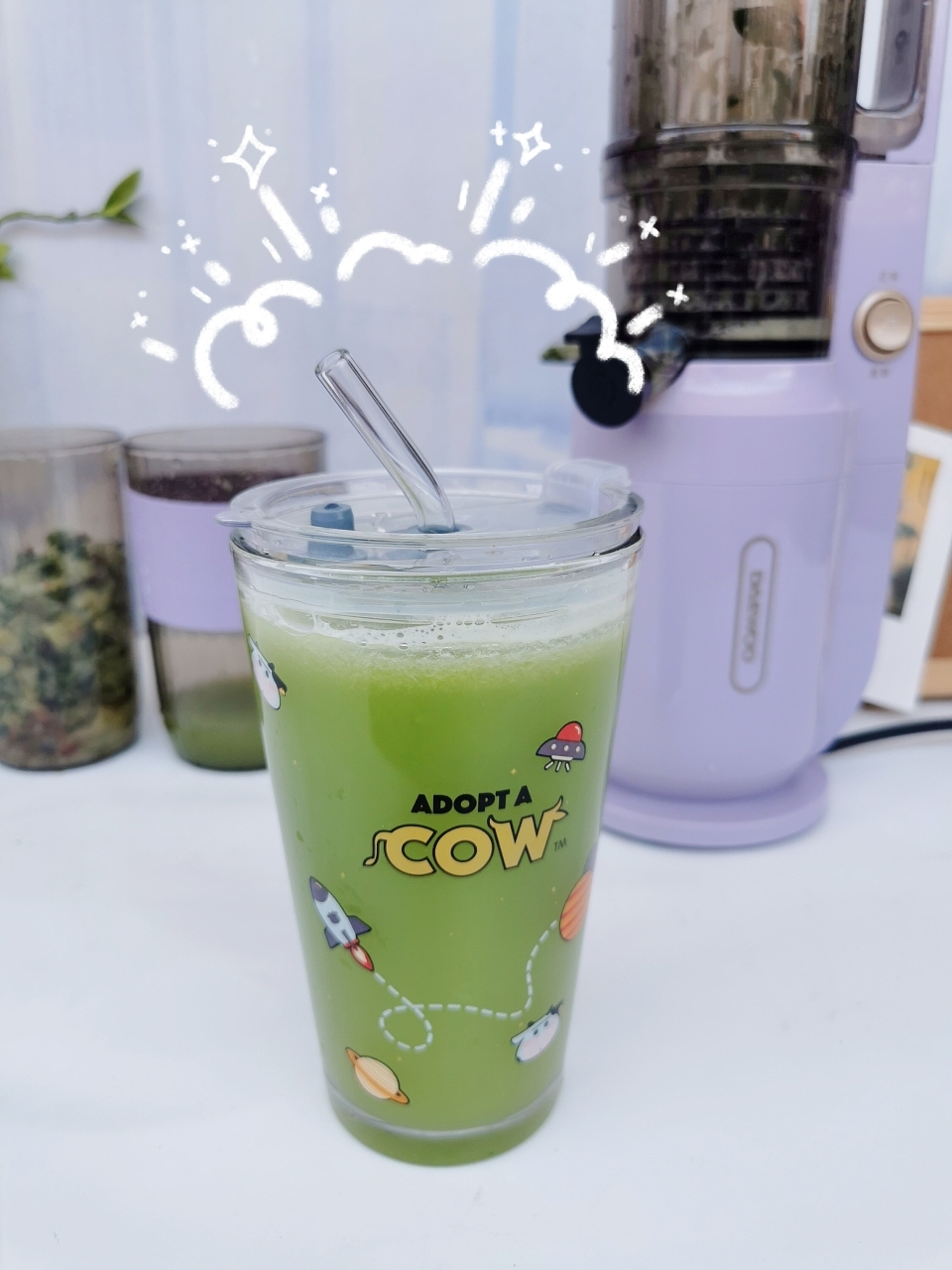 口感超好的黄瓜苹果汁!