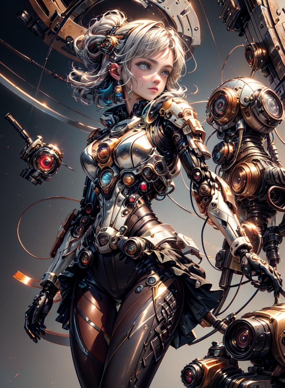 赛博朋克风少女机甲#赛博朋克# #二次元机甲少女美图分享