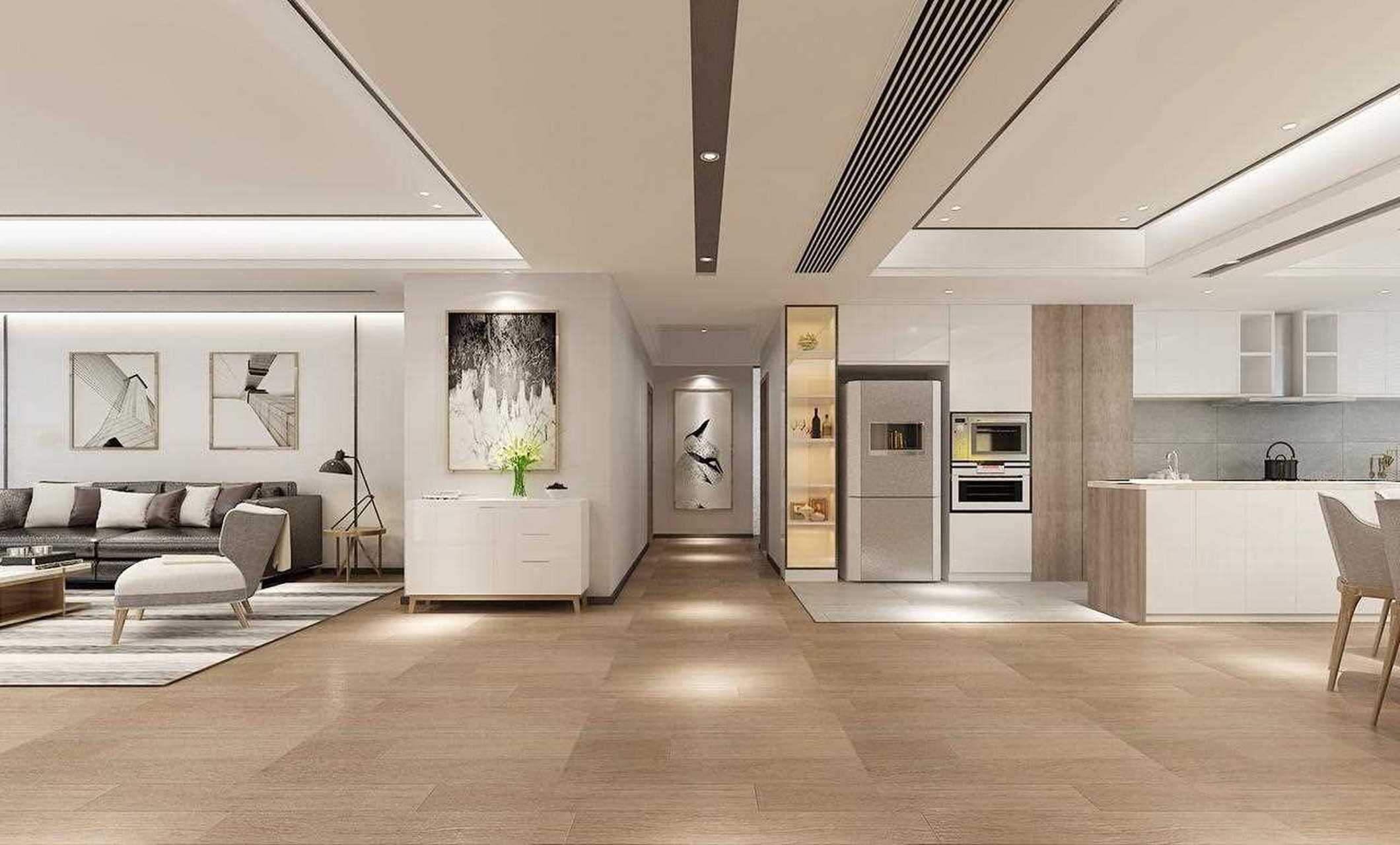 株洲奥园养生城300㎡大平层现代风格装修效果图