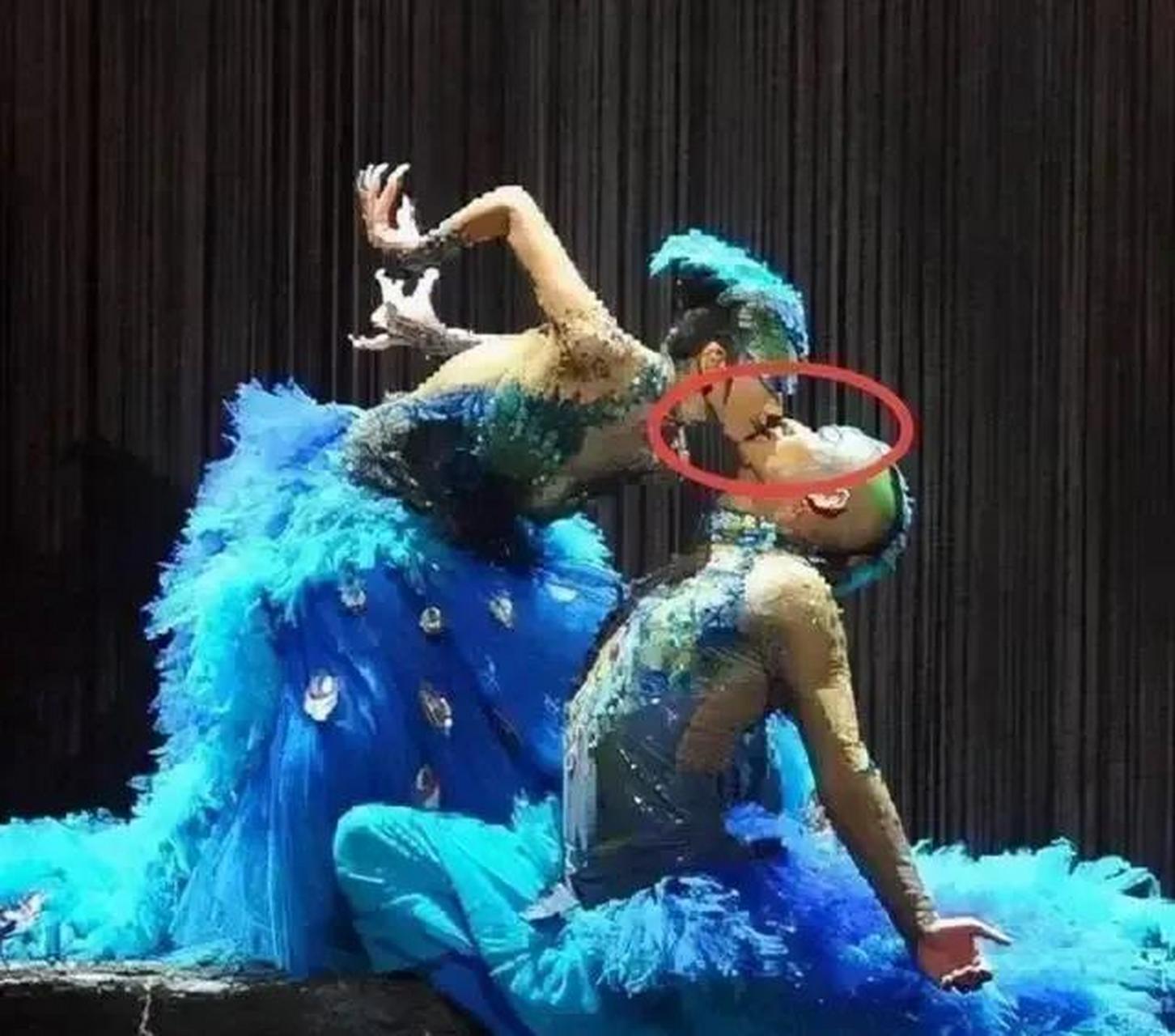 4月2日,肖容浩发的视频中,可以看到,杨丽萍跟男舞伴有胸贴胸来回扭动