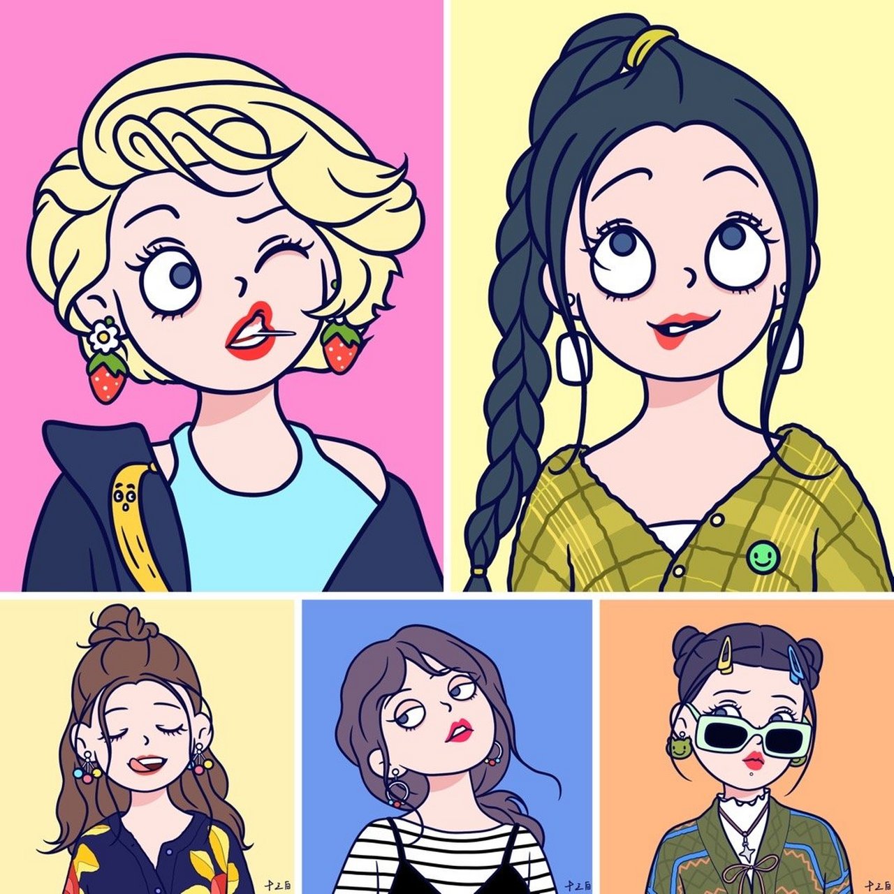 [樱花]个性十足的女生头像插画[樱花] 画师:十三白 愿你的努力配得上