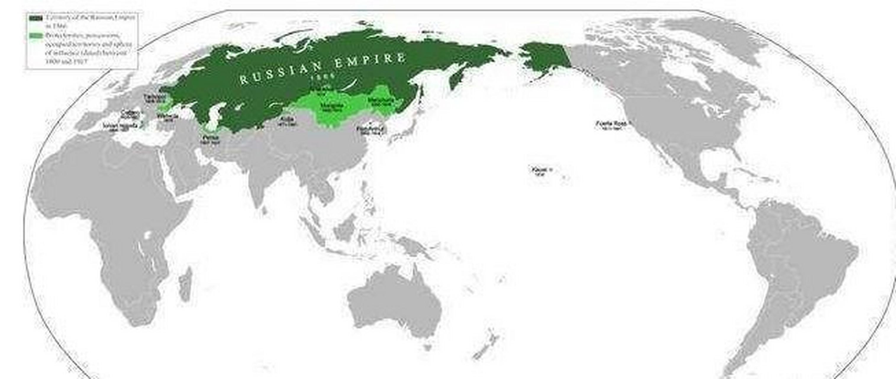 第一个是鼎盛时期的沙俄领土,国土面积达2500万平方公里!