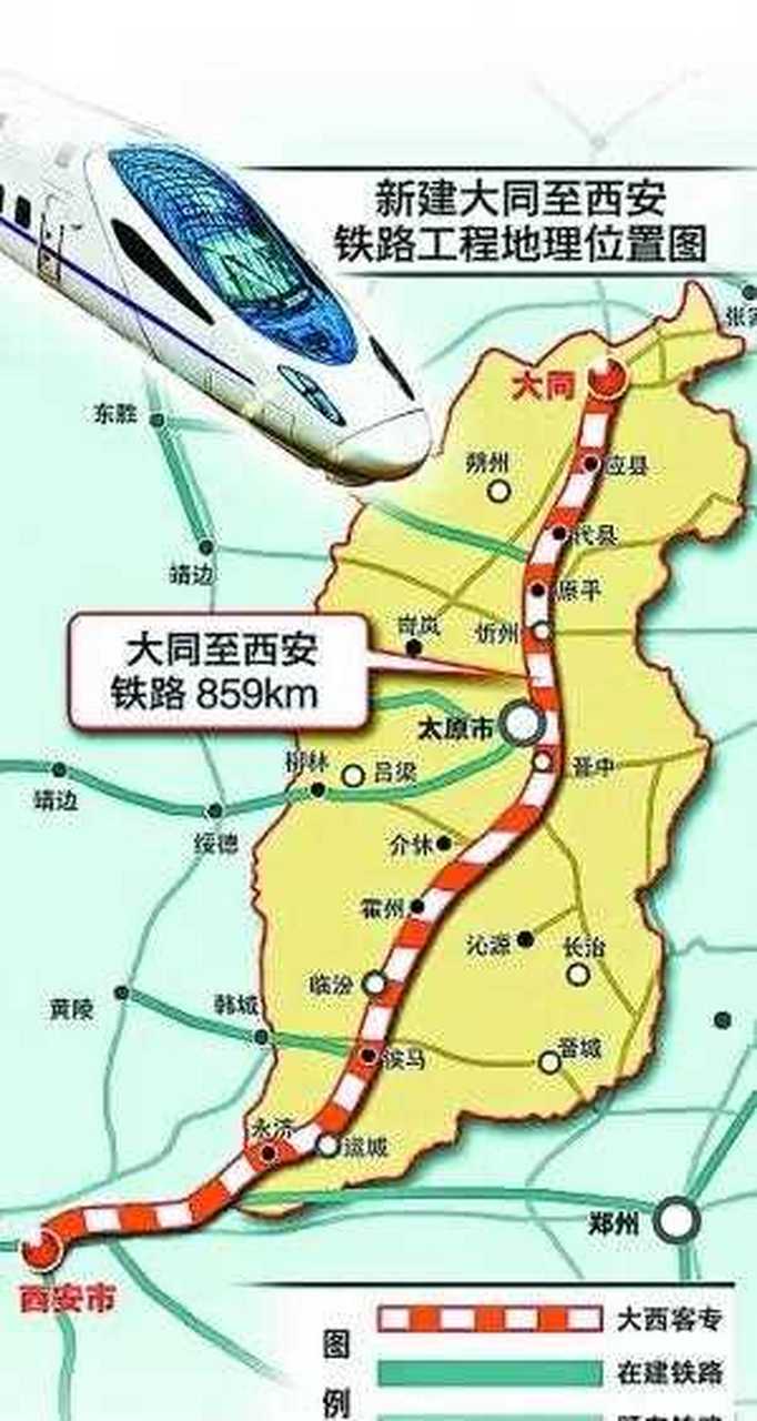 大家知道大西高铁2014年通车,可是西安去北京方向高铁全部绕远走