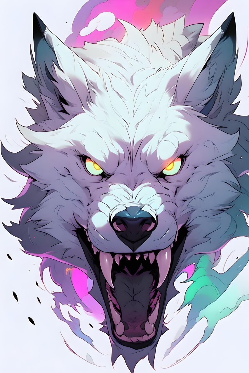 皎月照林间,月光如水泊.#二次元##白狼##幻想##图片##动漫头像和壁纸