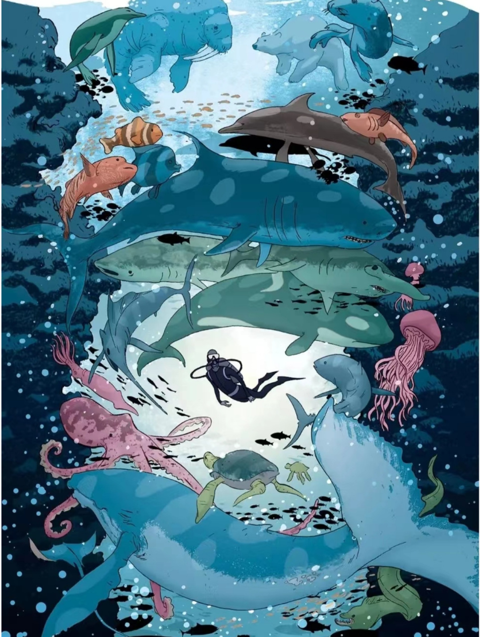 海洋主题  在视觉传达设计中,手绘是一种非常重要的技能.