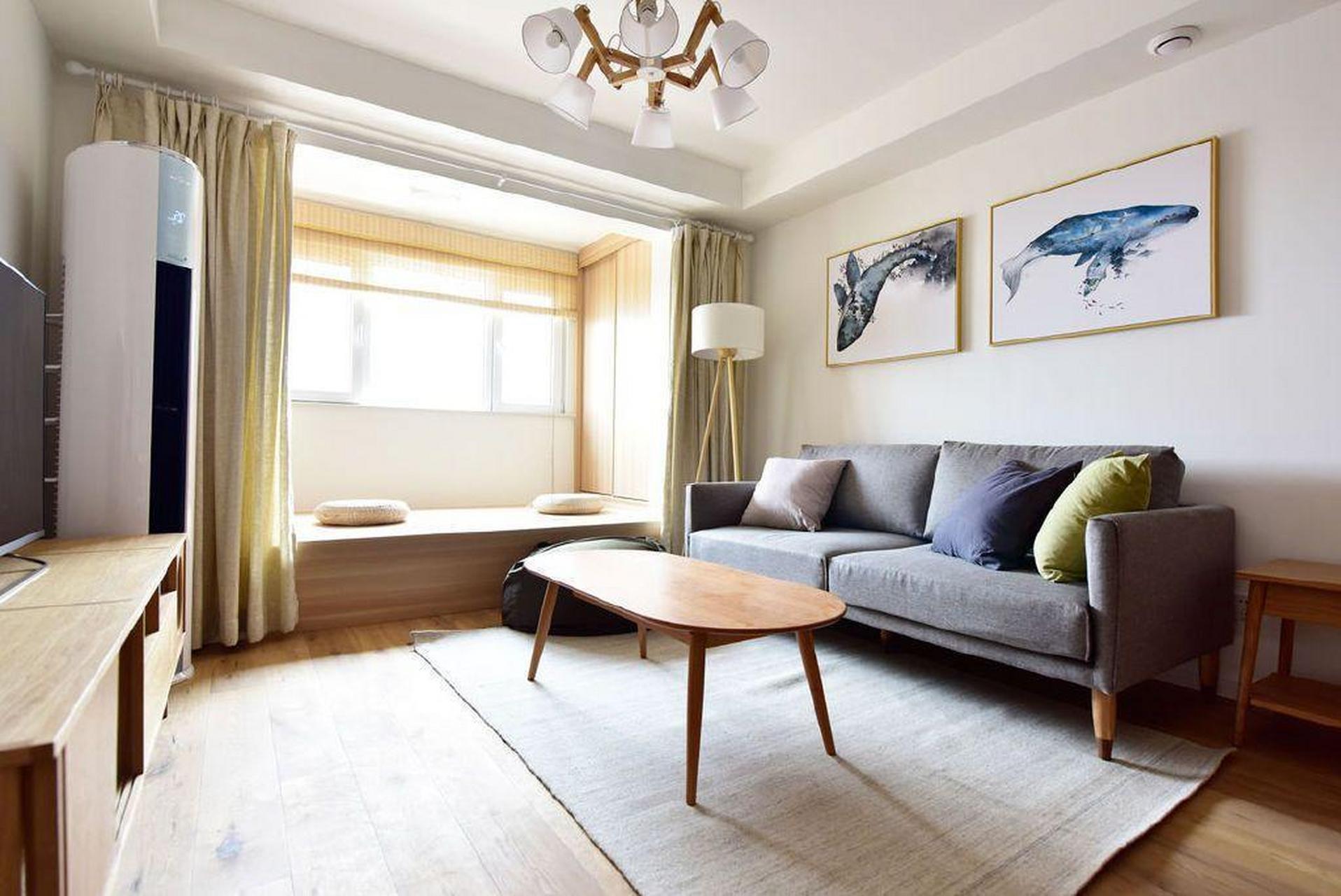 日式简约风[樱花]在阳台做个简单的榻榻米[樱花]可以日常休闲也可以