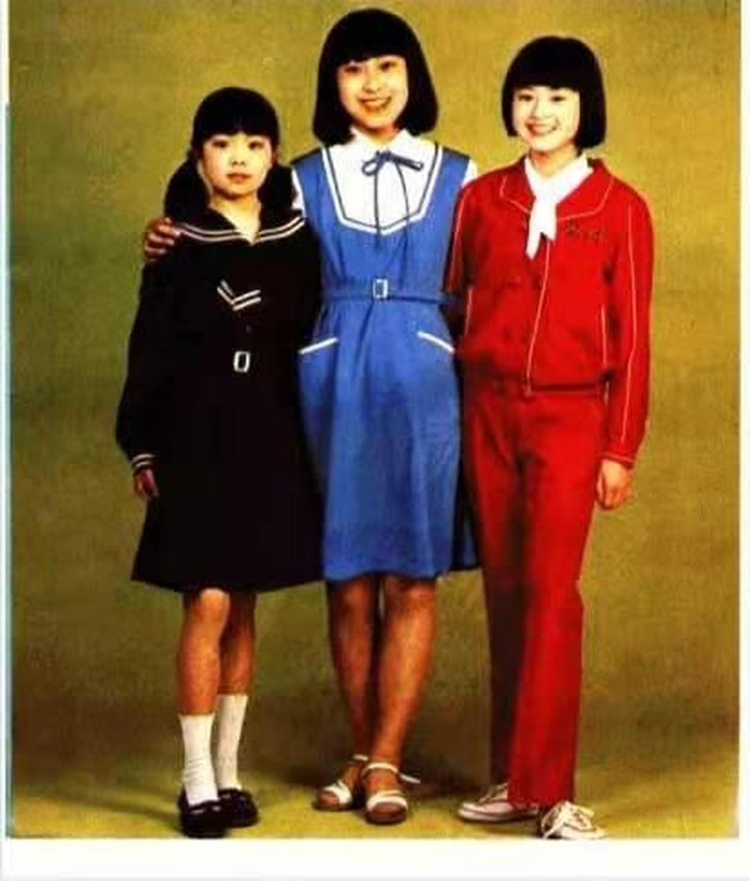 90年代背带裙校服图片