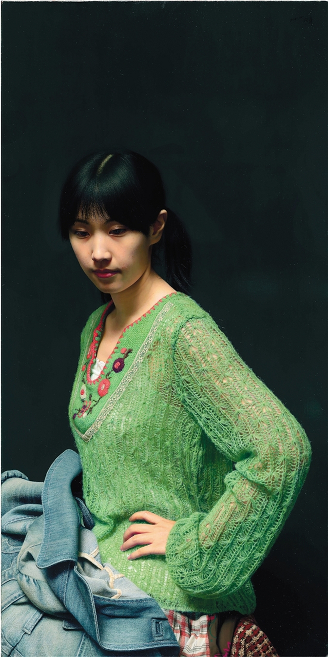 超写实之写实…… 冷军 肖像之相-小姜 120×60cm 布面油画 2011年