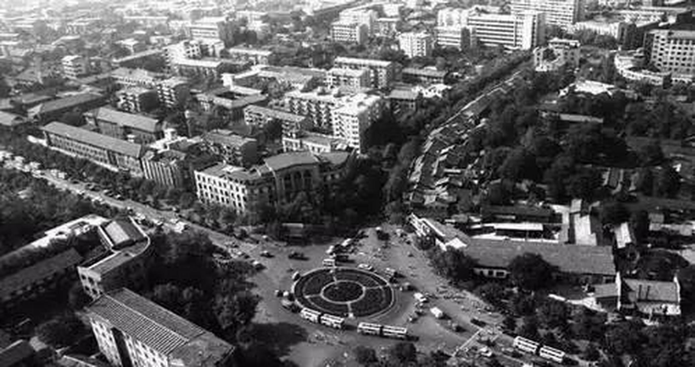 领动计划# 八十年代,长沙,高空拍摄的五一路芙蓉广场.