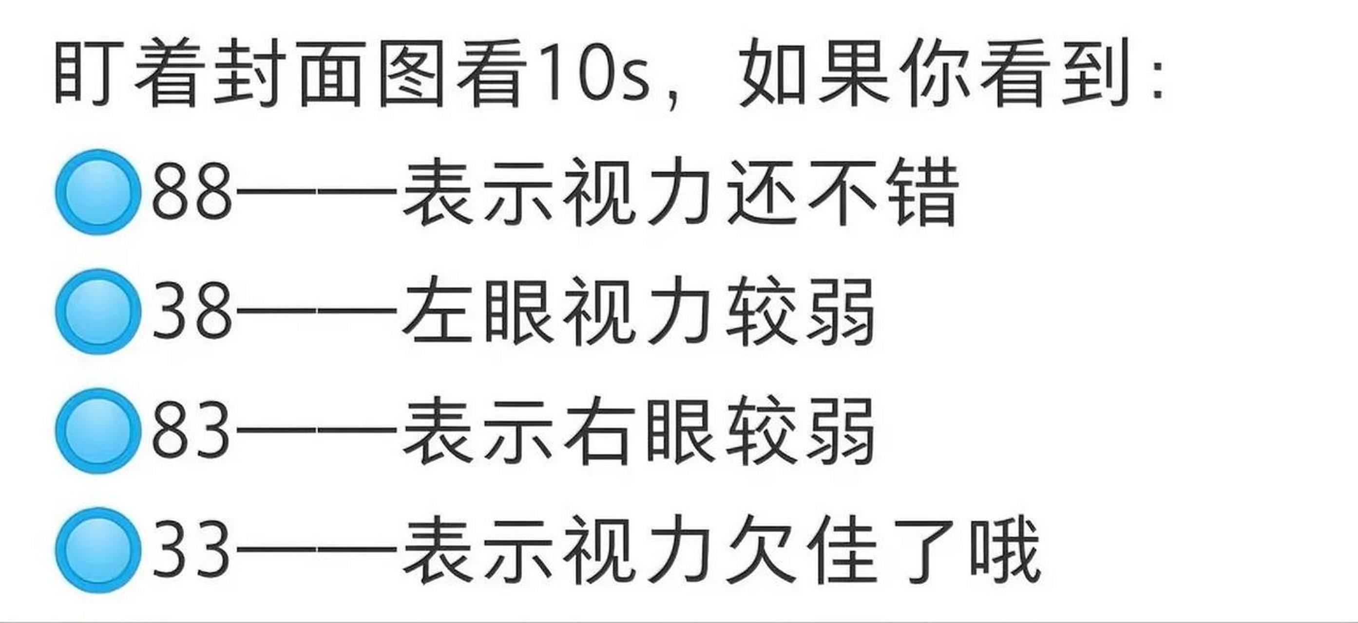 一张图检测你是否近视图片