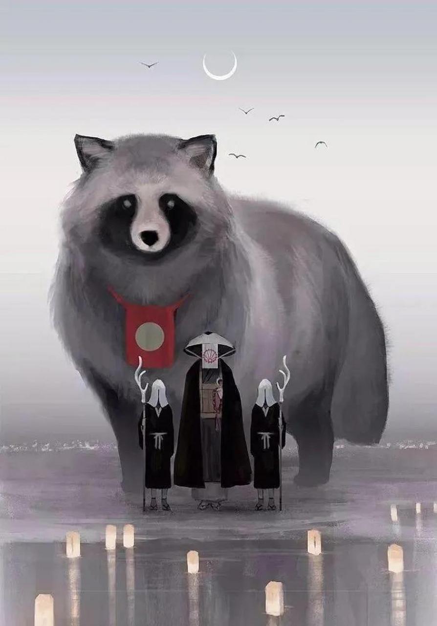 gif创作人# 日本画师绘画作品欣赏  人与动物