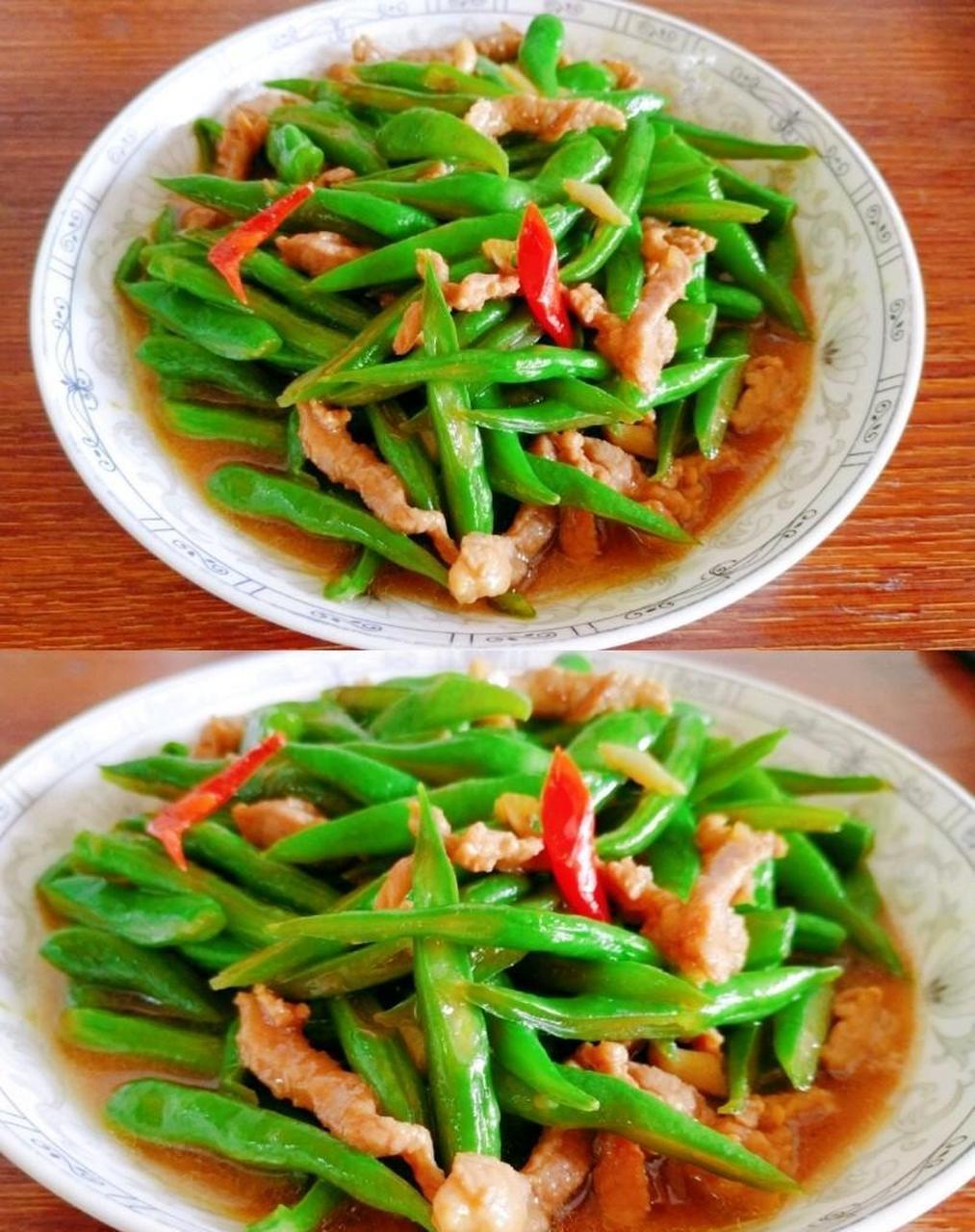 巨好吃无敌下饭的四季豆炒肉 四季豆这样做,清脆爽口,咸香入味,超级