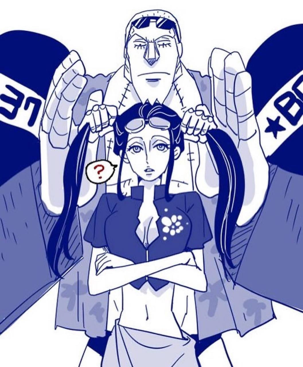 弗兰奇和罗宾这在一起#海贼王# #动漫# #漫画